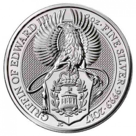 2017 * 5 Pounds Plata 2 OZ Gran Bretaña "Queen’s Beasts - Griffin" FDC