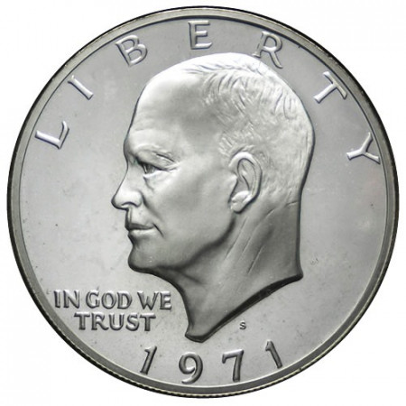 1971 S * 1 Dólar Plata Estados Unidos "Eisenhower" San Francisco (KM 203a) PROOF