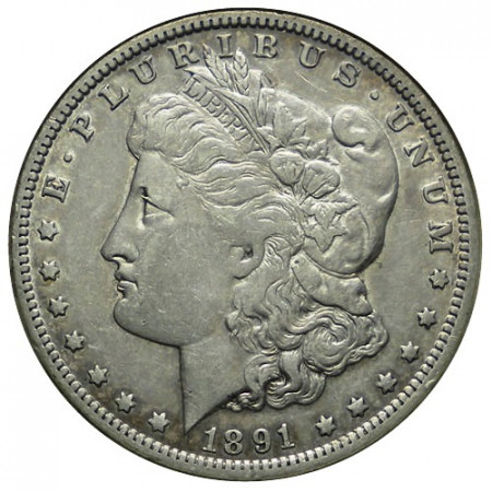 1891 O * 1 Dólar Plata Estados Unidos "Morgan" Nueva Orleans (KM 110) MBC+