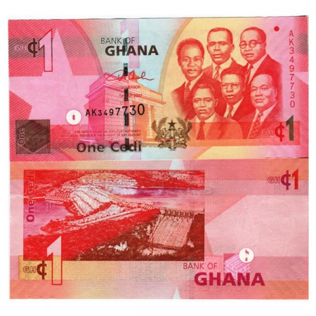 2007 * Billete Ghana 1 Cedi "Big Six" (p37a) SC