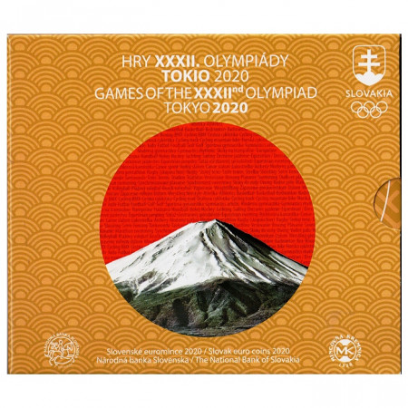 2020 * ESLOVAQUIA Cartera Oficial Euro "Juegos Olímpicos - Tokio" UNC