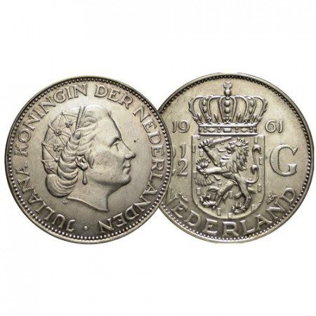 1961 * 2-1/2 (2,5) Gulden Plata Holanda - Países Bajos "Juliana" (KM 185) EBC+