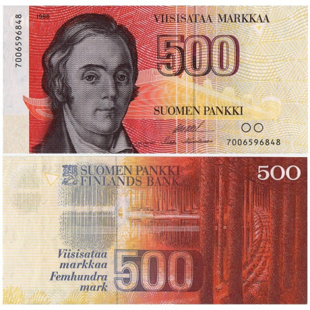 1986 * Billete Finlandia 500 Markkaa "Elias Lönnrot" (p116a) cSC