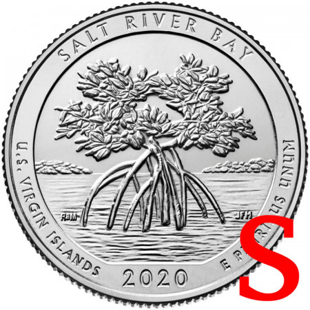 2020 * Cuarto de Dólar (25 Cents) Estados Unidos "National Park - Salt River Bay, Virgin Islands" S UNC