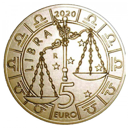 2020 * 5 Euro Bronzital SAN MARINO "Serie Zodiaco – Libra" UNC