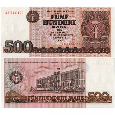 1985 * Billete Alemania DDR República Democrática 500 Mark "Staatsratsgebäude" (p33) SC