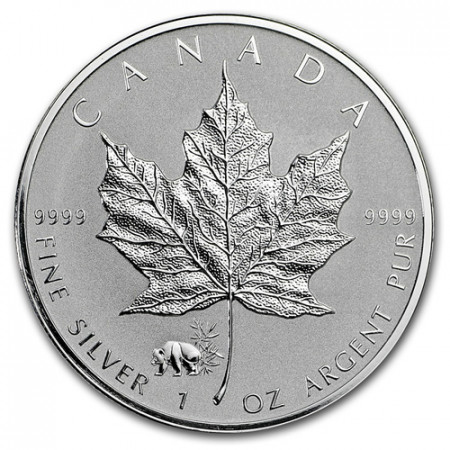 2017 * 5 Dólars Plata 1 OZ Hoja de Arce Canadà "Panda" Privy Mark