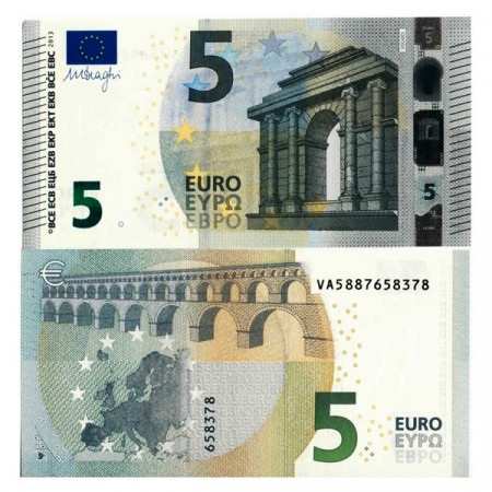2013 V * Billete España Unión Europea 5 Euro "Tipo 2 – Draghi" (V004) SC