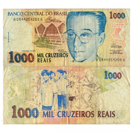 ND (1993) * Billete Brasil 1000 Cruzeiros Reais "A Teixeira" (p240) cMBC