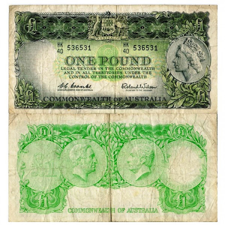 ND (1953-60) * Billete Australia 1 Pound “Isabel II” (p30) cMBC