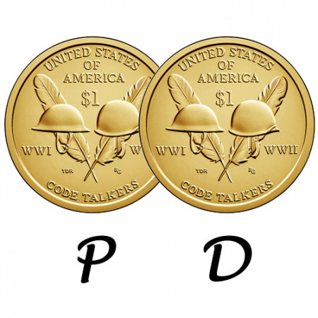 2016 * 1 Dólar Estados Unidos "Code Talkers" P+D