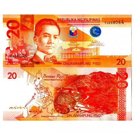 2017 * Billete Filipinas 20 Piso "Manuel Quezon" (p206b) SC