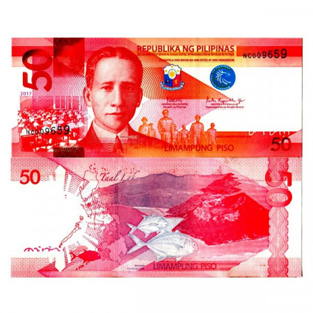 2017 * Billete Filipinas 50 Piso "Sergio Osmena" (p207b) SC