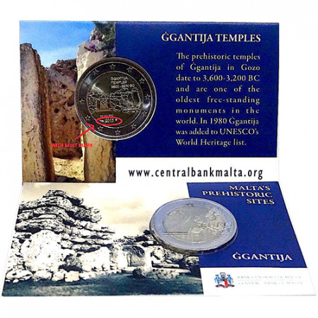 2016 * 2 Euro MALTA "Templos de Ggantija - Variante 2" Coincard