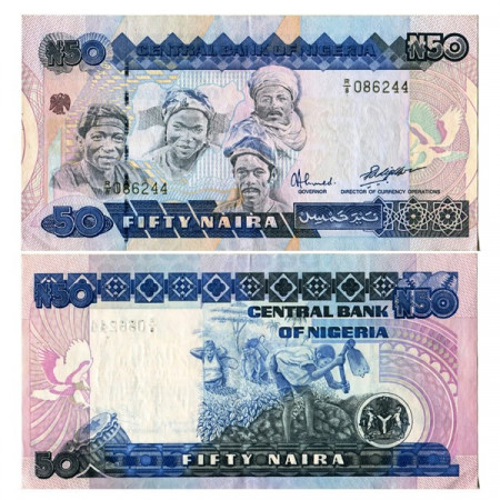 ND (1991-2000) * Billete Nigeria 50 Naira "Ethnic Groups" (p27b) EBC