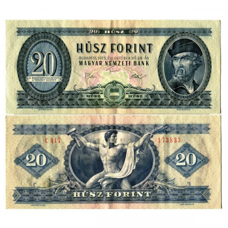 1975 * Billete Hungría 20 Forint "Dózsa György" (p169f) EBC