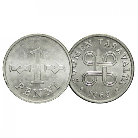1969-79 * 1 Penni FINLANDIA "Saint Hannes Cross" (KM 44a) EBC+