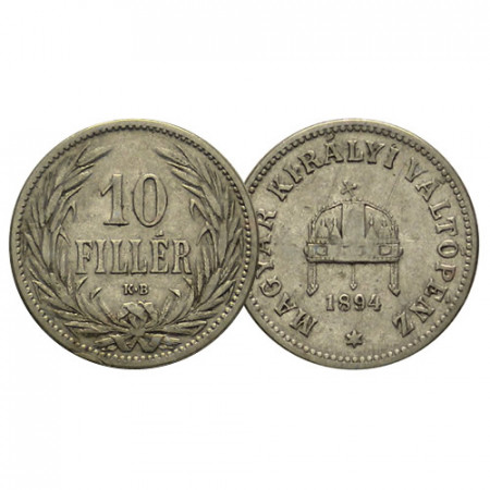 1892-1914 * 10 Filler Hungría "Francisco José I" (KM 482) BC/MBC