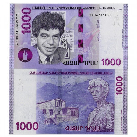 2018 * Billete Armenia 1000 Dram "Paruyr Sevak" (pNew) SC