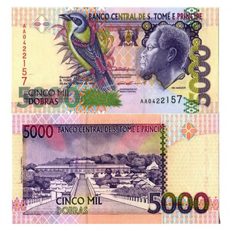 1996 * Billete Santo Tomé y Príncipe 5000 Dobras "Rei Amador" (p65a) SC