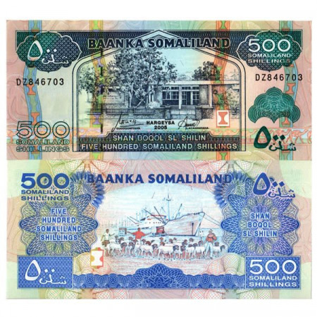 2005 * Billete Somalilandia 500 Shillings =500 Shilin "Hargeysa" (p6e) SC