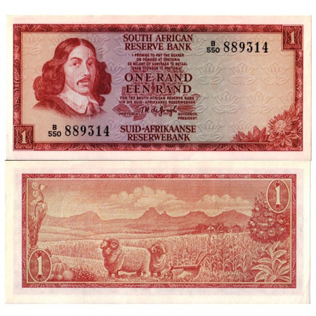 ND (1975) * Billete Sudáfrica 1 Rand "Jan van Riebeeck" (p115b) cSC