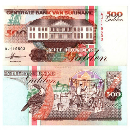1991 * Billete Surinam 500 Gulden "Central Bank - Paramaribo" (p140) SC