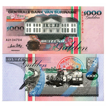 1995 * Billete Surinam 1000 Gulden "Central Bank - Paramaribo" (p141b) SC