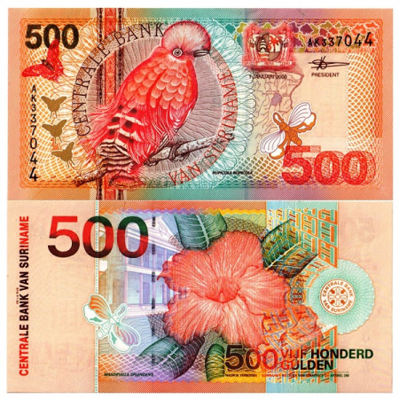 2000 * Billete Surinam 500 Gulden "Guianan" (p150) SC
