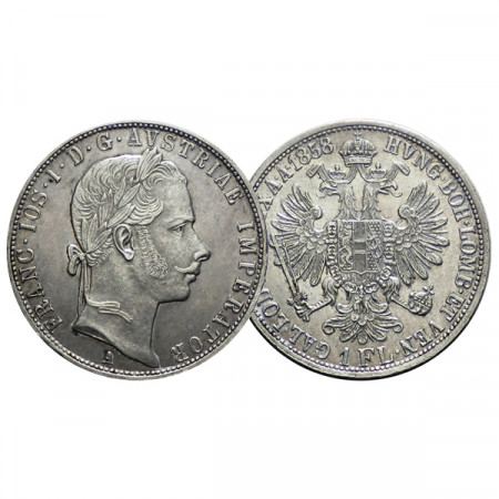 1858 A * 1 Florin Plata Austria "Francisco José I" (KM 2219) MBC+