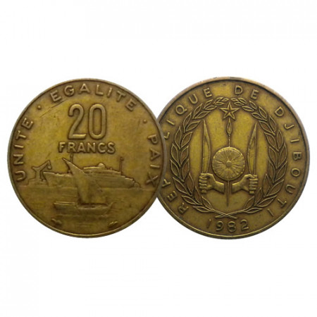 1982 * 20 Francs Yibuti "Harbour" (KM 24) MBC