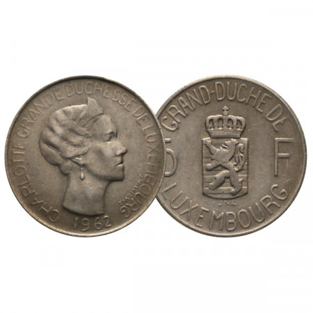 1962 * 5 Francs Luxemburgo "Carlota" (KM 51) MBC+