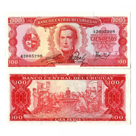 ND (1967) * Billet Uruguay 100 Pesos "General JG Artigas" (p47a) SC