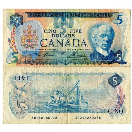 1979 * Billete Canadá 5 Dollars "Sir Wilfrid Laurier" (p92a) BC