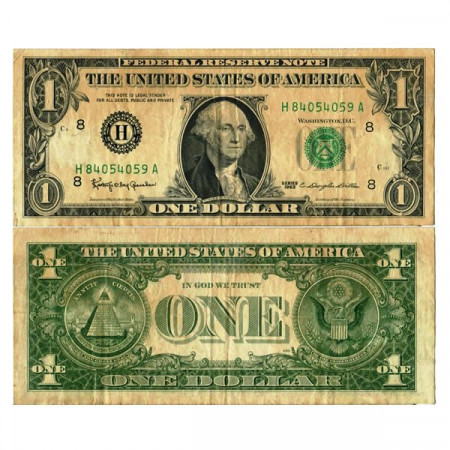 1963 * Billete Estados Unidos de América 1 Dollar "Washington - H8 St. Louis" (p443a) MBC