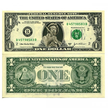 2003 A * Billete Estados Unidos 1 Dollar "Celebrity  - Jimi Hendrix" (pCL1) SC