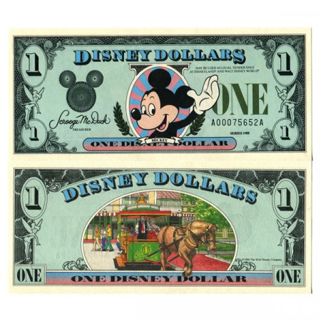 1988 * Billete Disney 1 Disney Dollar "Mickey Mouse" (px) SC