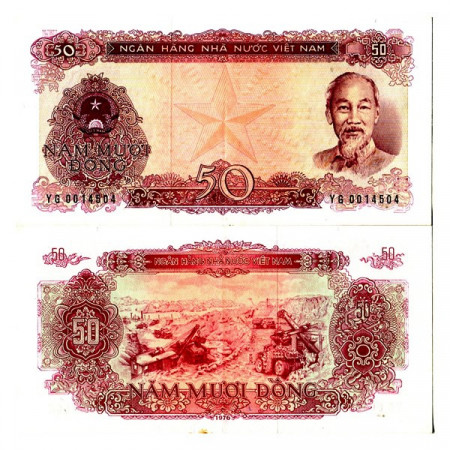 1976 * Billete Vietnam 50 Dong "Ho Chi Minh" (p84b) EBC+