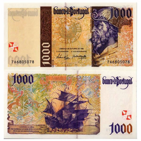 1996 * Billete 1000 Escudos Portugal "Pedro Álvares Cabral" (p188b) SC