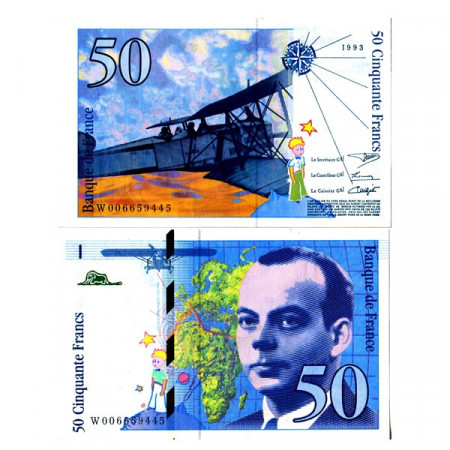 1993 * Billete Francia 50 Francs "Le Petit Prince" (p157b) SC