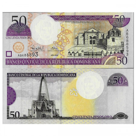 2000 * Billete República Dominicana 50 Pesos Oro "Primada de America" (p161a) SC