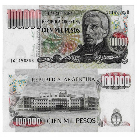 ND (1979-83) * Billete Argentina 100.000 Pesos "General J de San Martín" (p308b) SC