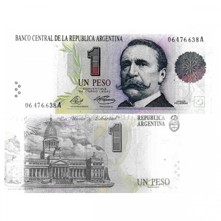 ND (1992-94) * Billete Argentina 1 Peso Convertible "Carlos Pellegrini" (p339a) MBC+