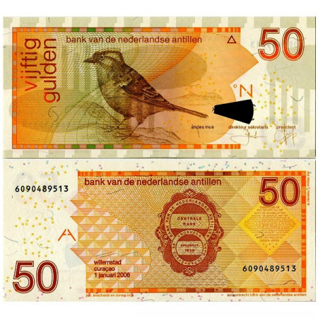 2006 * Billete Antillas Neerlandesas 50 Gulden “Chingolo“ (p30d) SC