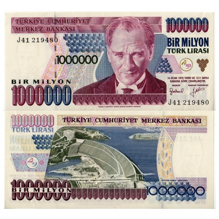 L.1970 (1995) * Billete Turquía 1 Millón - 1.000.000 Lira "Kemal Atatürk" (p209) EBC