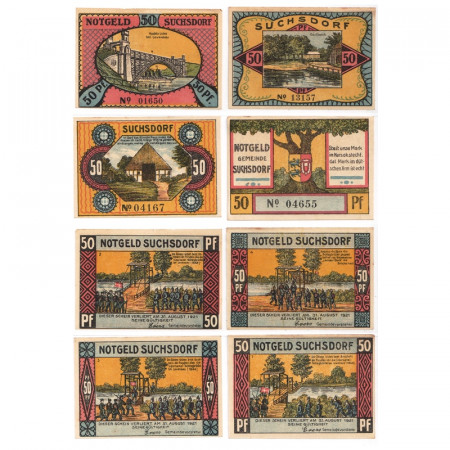 1921 * Lote 4 Notgeld Alemania 50 Pfennig  "Schleswig-Holstein - Suchsdorf" (1291)