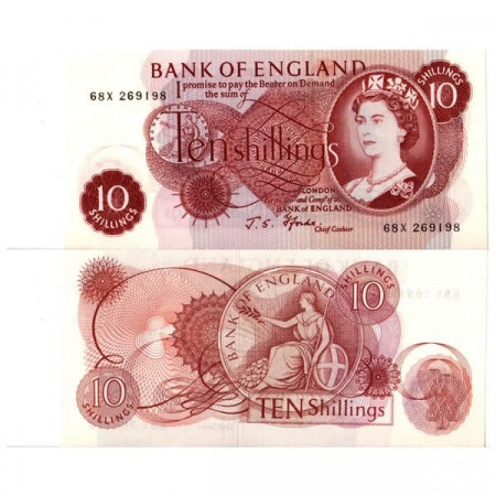 ND (1966-70) * Billete Gran Bretaña 10 Shillings "Elizabeth II - Britannia" (p373c) SC