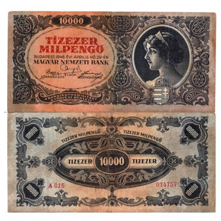 1946 * Billete Hungría 10.000 Milpengo "Inflation" (p126) MBC