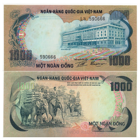 ND (1972) * Billete Vietnam del Sur 1000 Dong "Palace of Independence" (p34a) SC