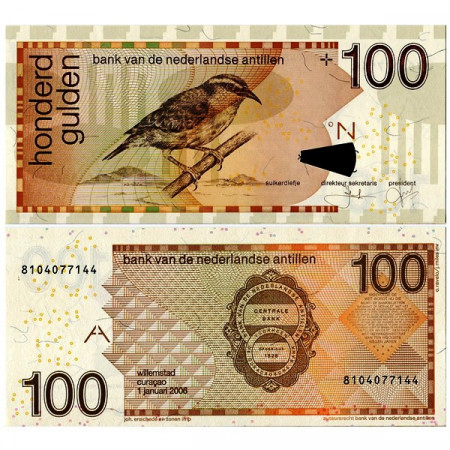 2006 * Billete Antillas Neerlandesas 100 Gulden “Platanero“ (p31d) SC